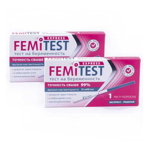 Тест для определения беременности FEMiTEST Express тест-полоска спайка 1+1 шт. в Планета Здоровья
