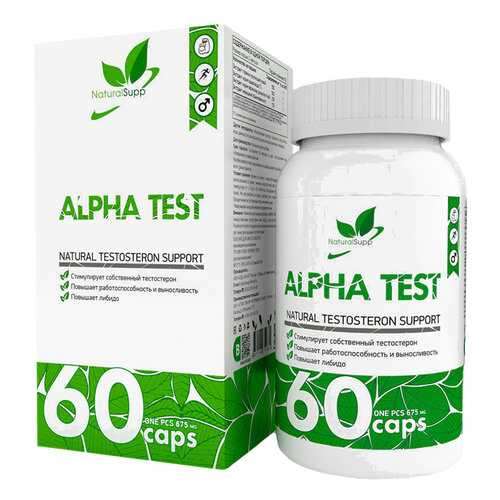 Бустер тестостерона NaturalSupp Alpha Test 675 мг капсулы 60 шт. в Планета Здоровья