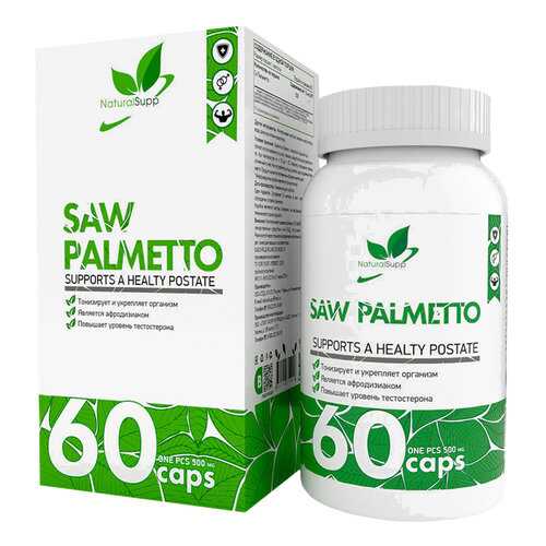 Со Пальметто NaturalSupp Saw Palmetto 500 мг капсулы 60 шт. в Планета Здоровья