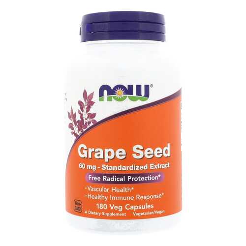 Grape Seed Extract Now капсулы 60 мг 180 шт. в Планета Здоровья