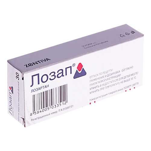 Лозап таблетки п.п.о. 100 мг №60 в Планета Здоровья