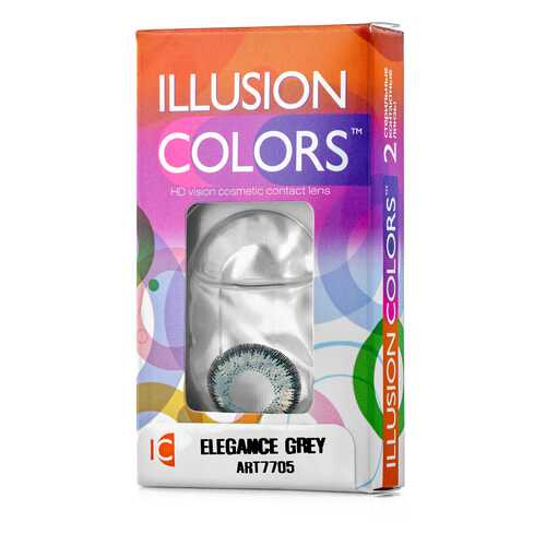 Контактные линзы ILLUSION colors Elegance 2 линзы -3.5D grey серый в Планета Здоровья