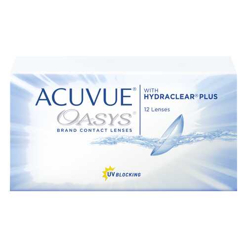 Контактные линзы Acuvue Oasys with Hydraclear Plus 12 линз R 8,8 +1,50 в Планета Здоровья