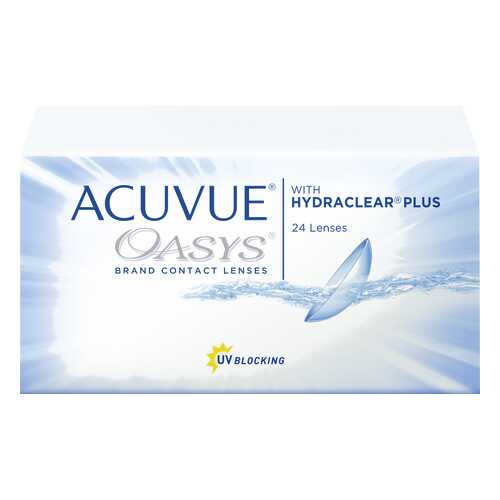 Контактные линзы Acuvue Oasys with Hydraclear Plus 24 линзы R 8,4 -0,75 в Планета Здоровья