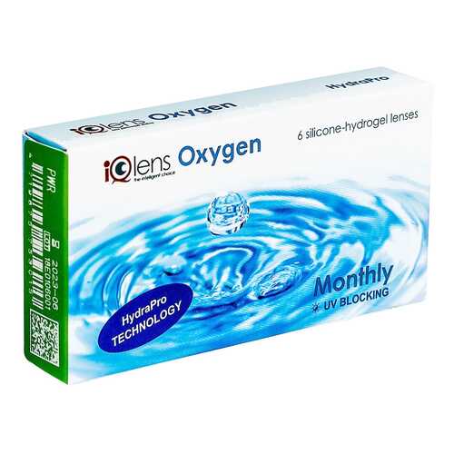 Контактные линзы IQlens Oxygen 6 линз R 8.6 -02,50 в Планета Здоровья