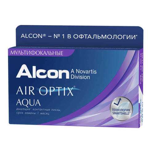 Контактные линзы Air Optix Aqua Multifocal 3 линзы high -9,00 в Планета Здоровья