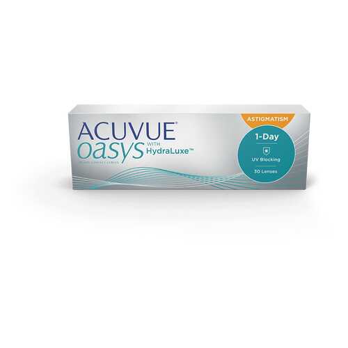 Контактные линзы Acuvue Oasys 1-Day with HydraLuxe for Astigmatism 30 линз -0,25/-1,25/40 в Планета Здоровья