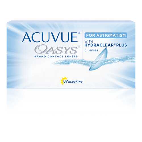 Контактные линзы Acuvue Oasys for Astigmatism with Hydraclear Plus 6 линз -1,00/-1,75/50 в Планета Здоровья
