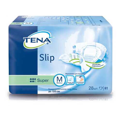 Подгузники для взрослых Tena Slip Super M дышащие 28 шт. в Планета Здоровья
