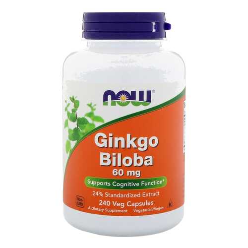 Многокомпонентный препарат NOW Ginkgo Biloba 240 капс. нейтральный в Планета Здоровья