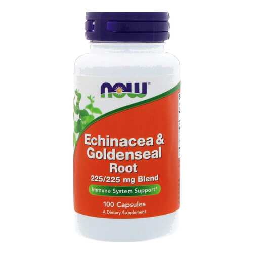 Добавка для иммунитета NOW Echinacea & Goldenseal Root Blend 100 капс. в Планета Здоровья