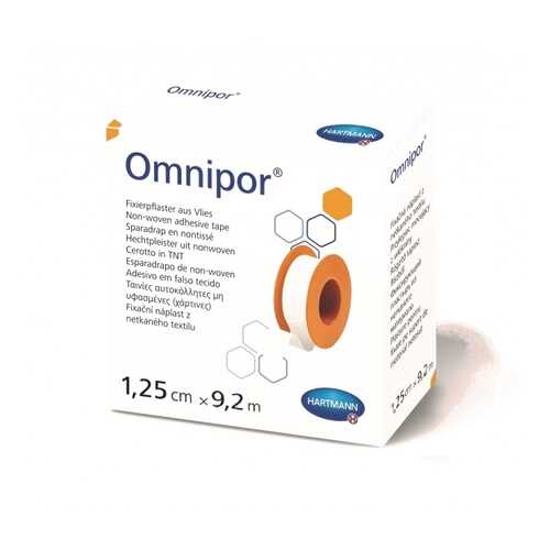 Пластырь Omnipor фиксирующий из нетканого для чувствительной кожи 1,25 см х 9,2 м в Планета Здоровья
