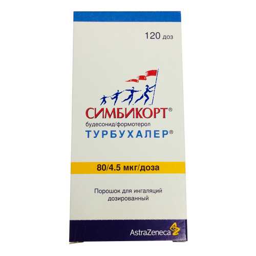 Симбикорт Турбухалер пор. для инг.доз.4,5мкг+80мкг/доза 120доз в Планета Здоровья