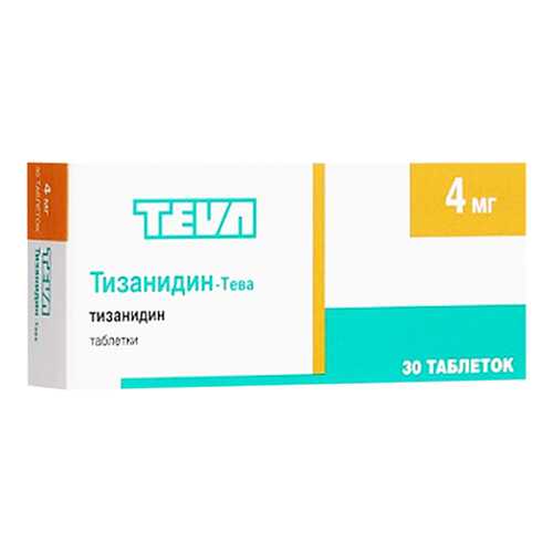 Тизанидин-Тева таблетки 4 мг №30 в Планета Здоровья