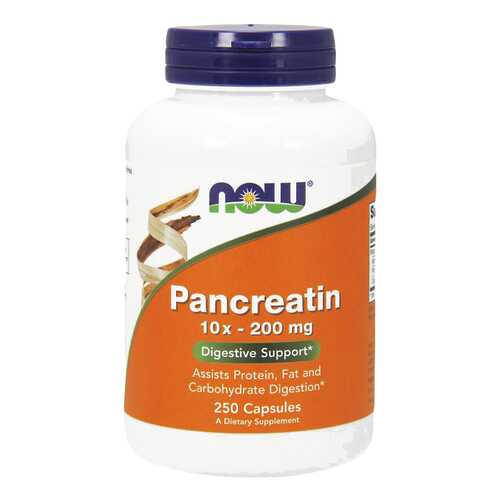 Для пищеварения NOW Pancreatin 2000 мг 250 капсул в Планета Здоровья