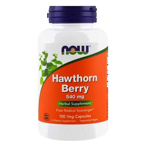 Для сердца и сосудов NOW Hawthorn Berry 540 мг 100 капсул в Планета Здоровья