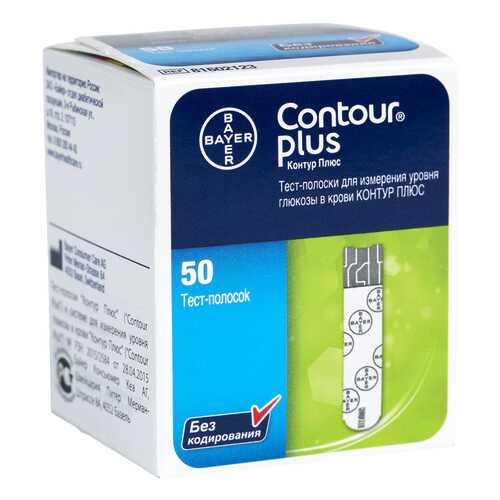 Тест-полоски для глюкометра Contour Plus 50 шт. в Планета Здоровья