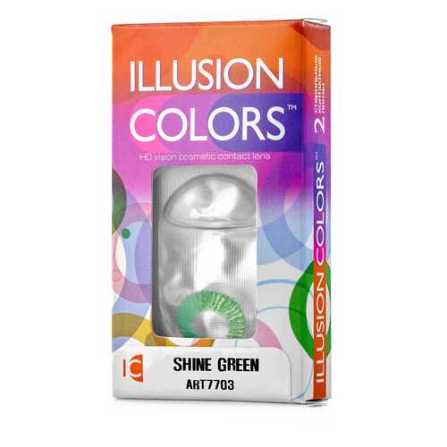 Контактные линзы ILLUSION colors Shine 2 линзы -3.0D green зеленый в Планета Здоровья