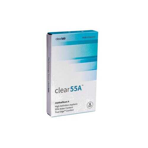 Контактные линзы ClearLab Clear 55 A 6 линз R 8.7 -01,00 в Планета Здоровья