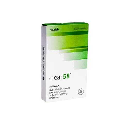 Контактные линзы ClearLab Clear 58 6 линз R 8.7 -01,50 в Планета Здоровья