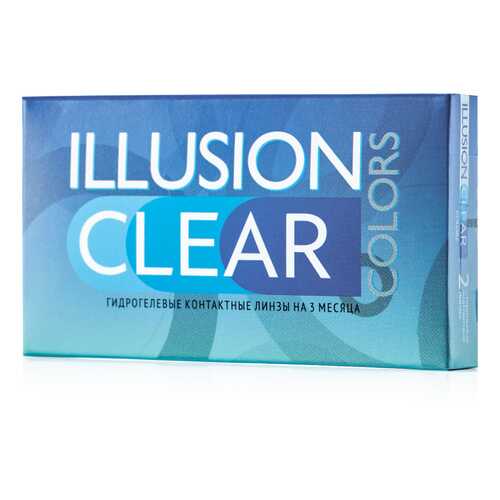 Контактные линзы ILLUSION colors Clear 2 линзы -2.5D прозрачные в Планета Здоровья