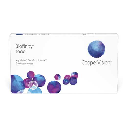 Линзы контактные CooperVision Biofinity Toric 3 шт. -1,5/1,25/100 в Планета Здоровья