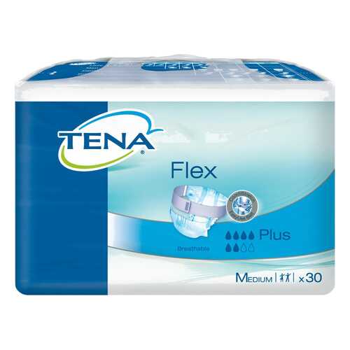 Подгузники для взрослых с поясом, M, 30 шт. Tena Flex Plus в Планета Здоровья