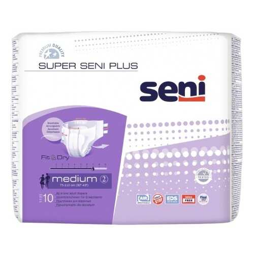 Подгузники для взрослых SENI Super Seni Plus Medium, 10 шт (ME10-A02) в Планета Здоровья