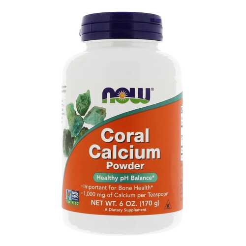 Кальций NOW Coral Calcium Powder 170 г в Планета Здоровья