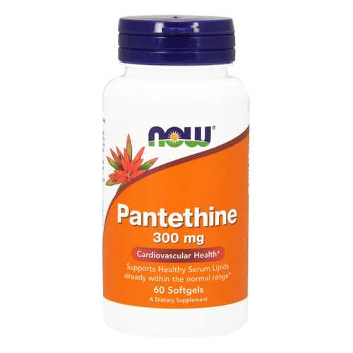 Витамины группы B Now Pantethine (300 мг) 60 гелевых капсул в Планета Здоровья