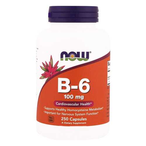 Витамин B6 NOW B-6 250 капс. в Планета Здоровья