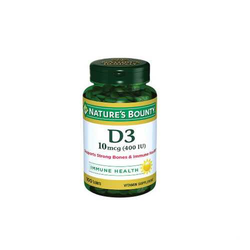 Добавка Nature's Bounty Витамин D3 400 МЕ таблетки 250 мг 100 шт. в Планета Здоровья