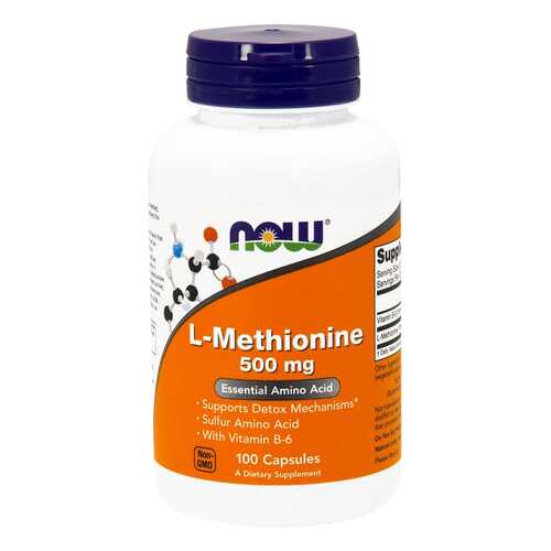 Добавка для здоровья NOW L-Methionine 100 капс. натуральный в Планета Здоровья