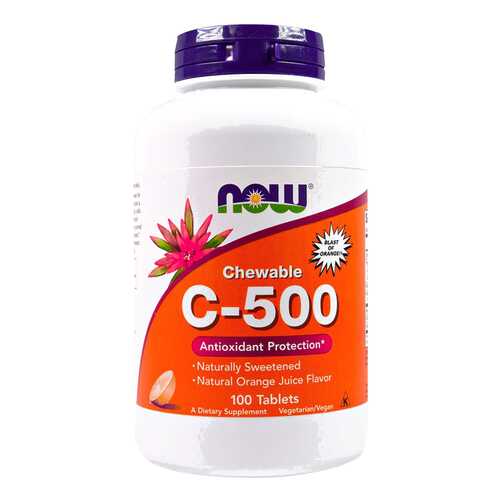 Витамин C NOW C-500 Chewable 100 табл. вишня в Планета Здоровья